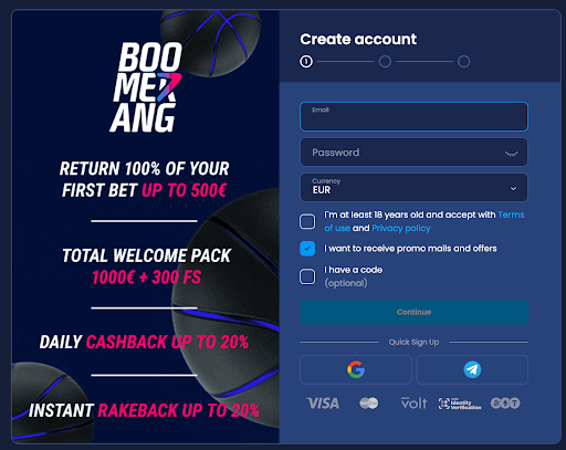 Registreren bij buitenlands online casino